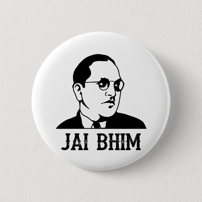 Ambedkar Jayanthi Jai Bhim / Bheem 2 Inch Round Button (Front)