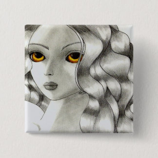 Amber 2 Inch Square Button