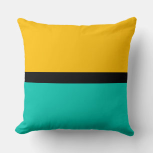 Amber & Amazonite Solid Colour Background Throw Pillow