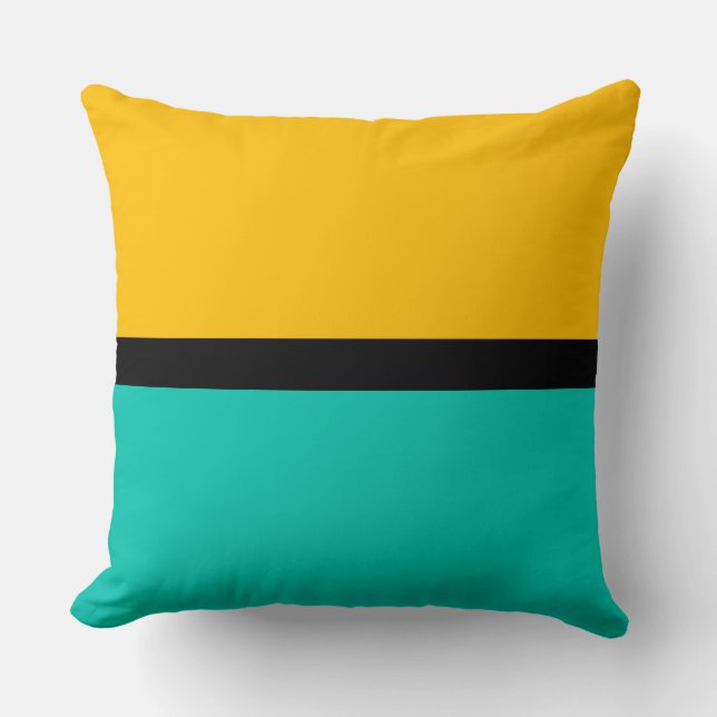 Amber & Amazonite Solid Colour Background Throw Pillow (Front)