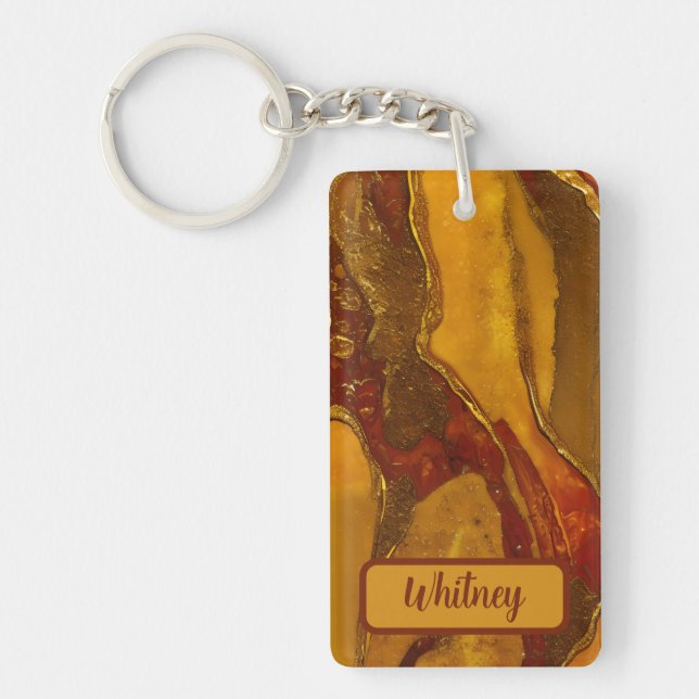 Amber and Gold Inspired Keychain (03) (Front)