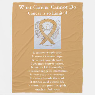Amber Awareness Ribbon Cancer Angel Chemo Blanket