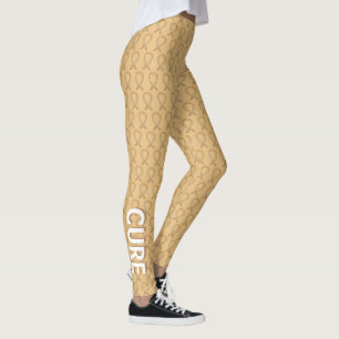 Amber Awareness Ribbon Custom Art Leggings
