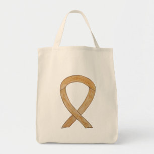 Amber Awareness Ribbon Custom Tote Bag