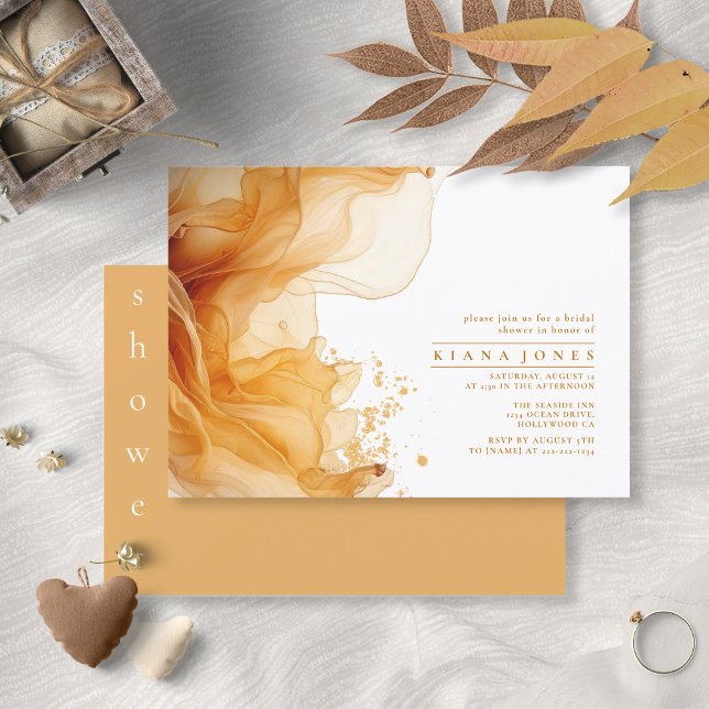 Amber Brandy Abstract Ink Bridal Shower ID1089 (Creator Uploaded)