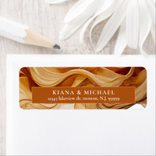 Amber Brandy Abstract Ink Wedding ID1089