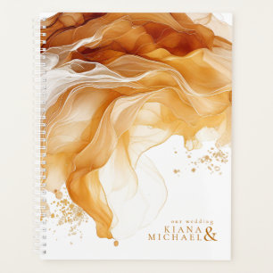 Amber Brandy Abstrait Ink Mariage ID1089
