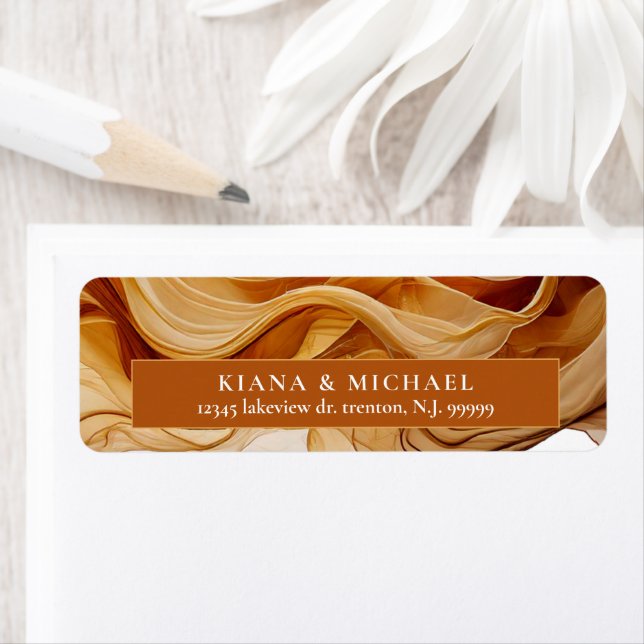 Amber Brandy Abstrait Ink Mariage ID1089 (En situation)