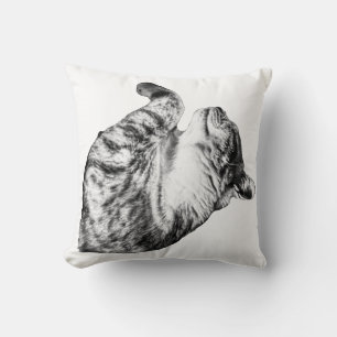 Amber Candle Curl Throw Pillow