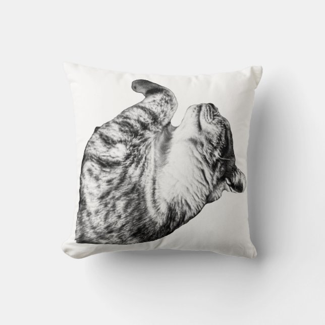 Amber Candle Curl Throw Pillow (Front)
