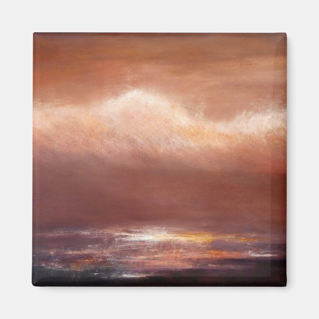 Amber Clouds Square Magnet (Front)