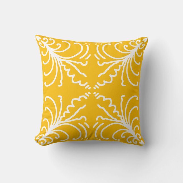 Amber deco throw pillow (Front)