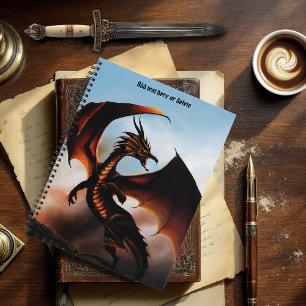 Amber Dragon Fantasy Notebook