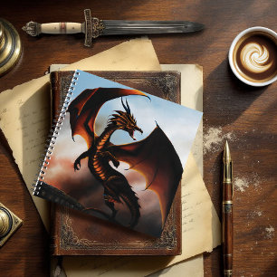 Amber Dragon Fantasy Notebook