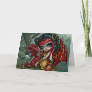 "Amber Dragonling" Greeting Card