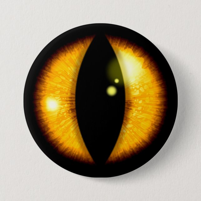 Amber Dragons Eye 3 Inch Round Button (Front)
