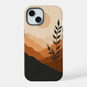 Amber Dusk Minimal Landscape Phone Case