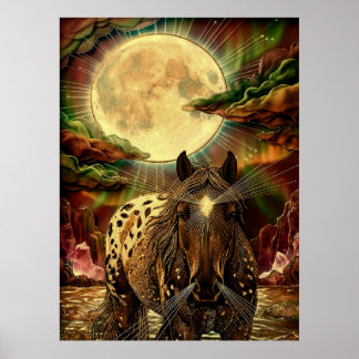Amber Equine Aura Poster