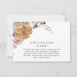 AMBER fall pumpkin enclosure card template 