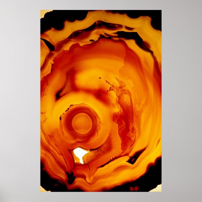 Amber Fire Rock Mineral Poster (Front)