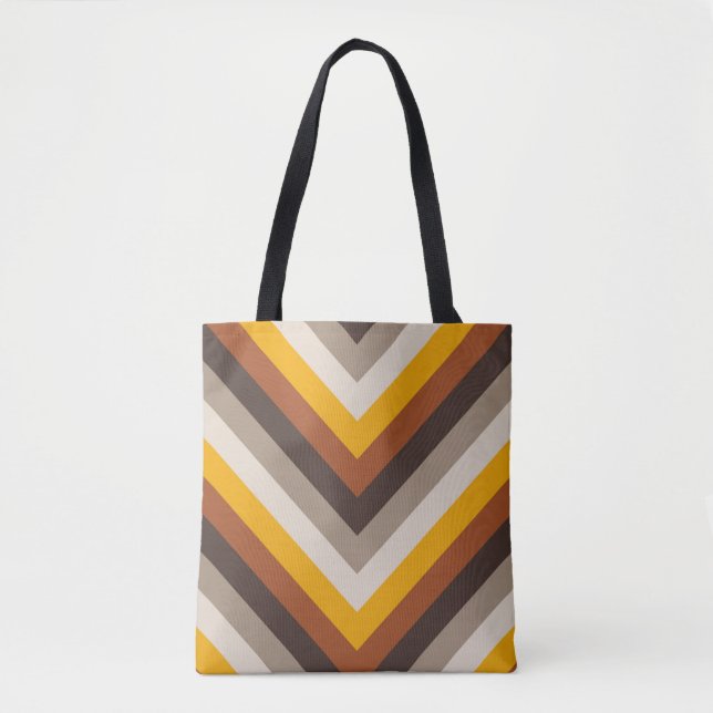Amber Flame Chevron Tote Bag (Front)