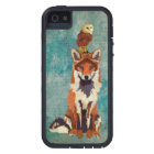 Amber Fox & Owl Blue Rose Case
