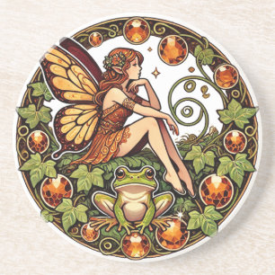 Amber Frog Fairy Coaster