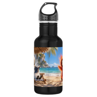 Amber & Frosty Tropical Beach Day 532 Ml Water Bottle
