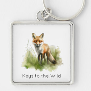 Amber Gaze: Meadow Fox, custom Keychain