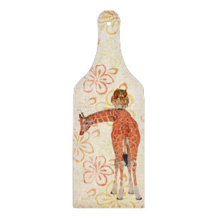 Amber Giraffe & Owl Cutting Board