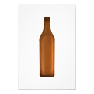 Amber Glass Bottle Illustration Photo Print