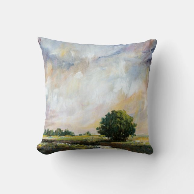 Amber Glow II Throw Pillow (Front)