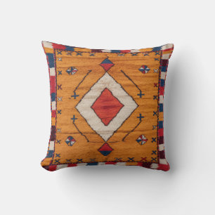 Amber Glow" Moroccan Kilim Pillows: Throw Pillow