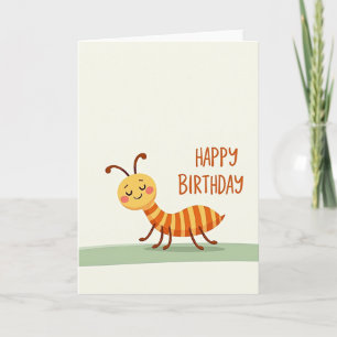 Amber Insect Birthday Card