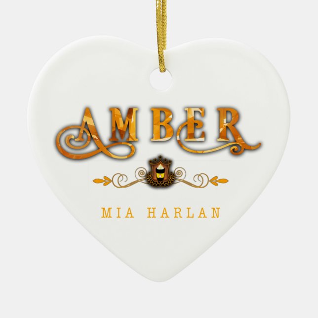 Amber Jewels Cafe Series Ornament (Front)