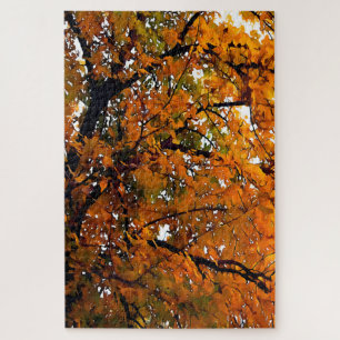 Amber Leaves of Fall Jigsaw Puzzle