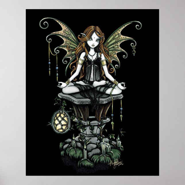 "Amber" Lotus Nature Fairy Poster (Front)