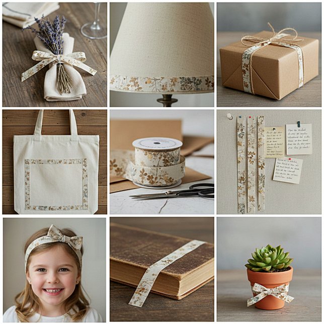 Amber meadow floral grosgrain ribbon (Creator Uploaded)