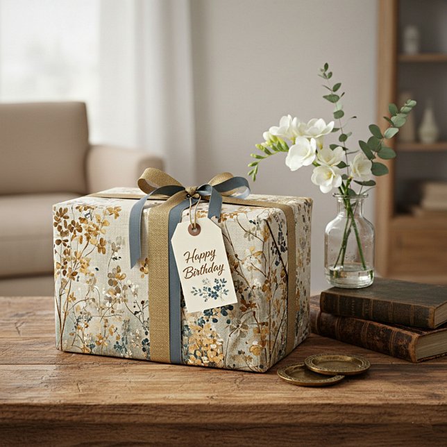 Amber Meadow floral Wrapping Paper (Creator Uploaded)