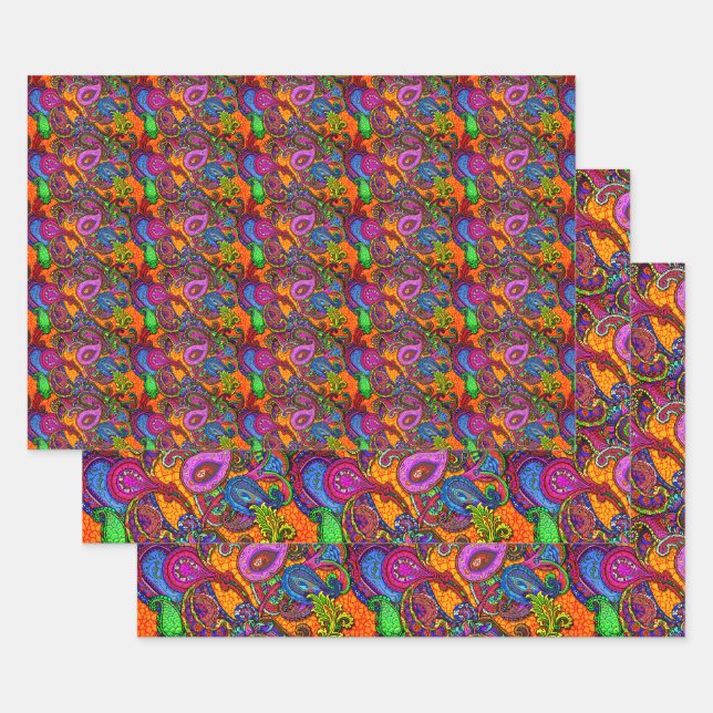 Amber Melange Paisley Guitare Set Papier Enveloppa (Lot)