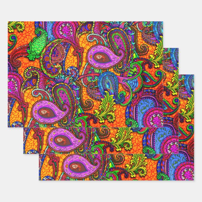 Amber Melange Paisley Guitare Set Papier Enveloppa (Lot)