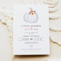 AMBER Modern Rustic Little Pumpkin Baby Shower