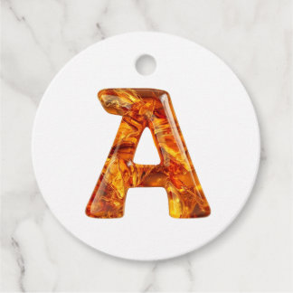 Amber Monogram A Ornament – Customizable Design Favour Tags