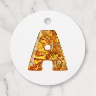 Amber Monogram A Ornament – Customizable Design Favour Tags