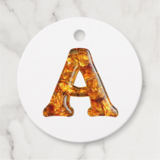 Amber Monogram A Ornament – Customizable Design Favour Tags