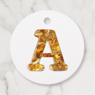 Amber Monogram A Ornament – Customizable Design Favour Tags