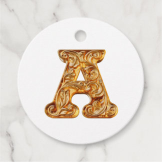 Amber Monogram A Ornament – Customizable Design Favour Tags