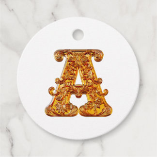 Amber Monogram A Ornament – Customizable Design Favour Tags