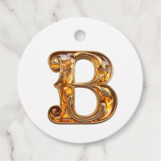 Amber Monogram B Ornament – Customizable Design Favour Tags