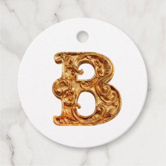 Amber Monogram B Ornament – Customizable Design Favour Tags